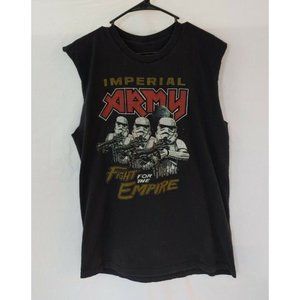 Star Wars Imperial Army Stormtroopers Official Black Muscle Tank Size XL Retro